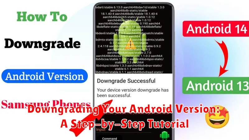 Downgrading Your Android Version: A Step-by-Step Tutorial