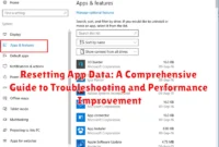Resetting App Data: A Comprehensive Guide to Troubleshooting and Performance Improvement